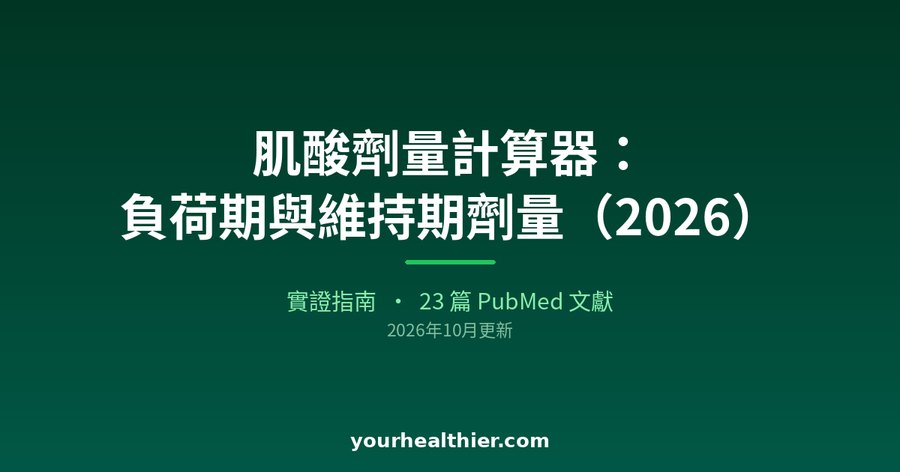 肌酸劑量計算器：負荷期與維持期劑量（2026）