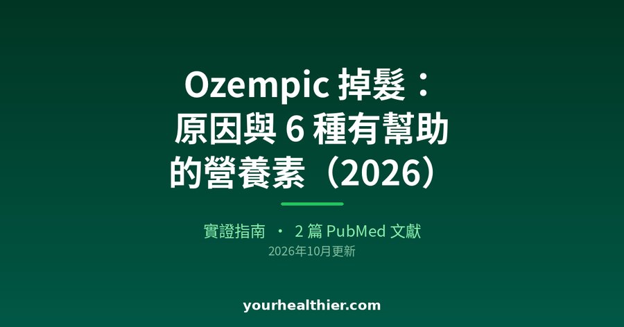 Ozempic 掉髮：原因與 6 種有幫助的營養素（2026）